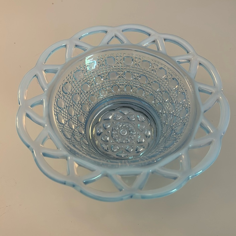 Fenton Blue Candy Dish